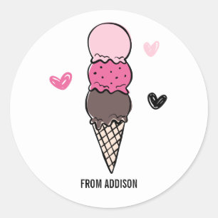 You're Cool Ice Cream Valentine's Day Sticker
