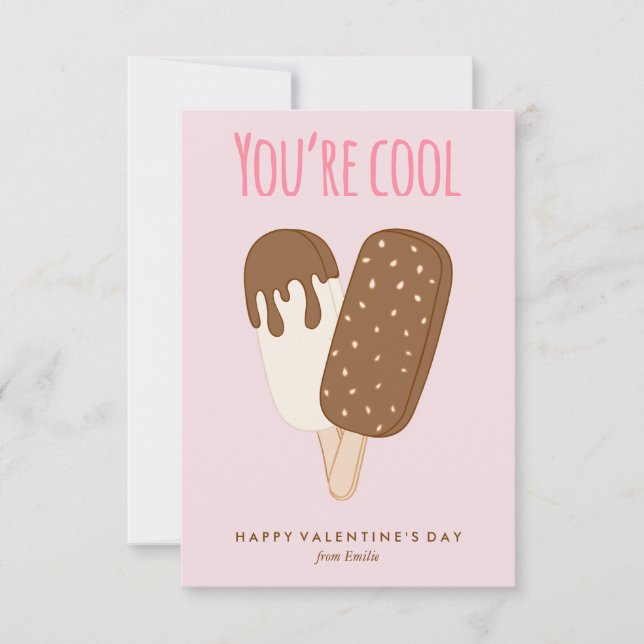 "You're Cool" Kids Classroom Valentines Invitation (Front)