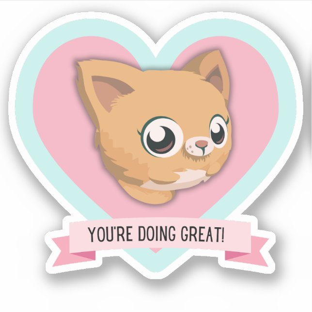 You're Doing Great! Encouragement Cat Affirmation  (Front)