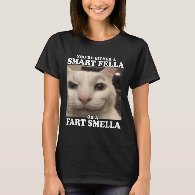 You're Either A Smart Fella Or A Fart Smella Funny T-Shirt (Front)