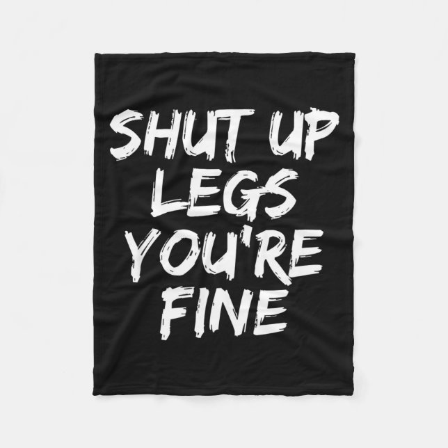 You're Fine Funny Running  Fleece Blanket (Front)