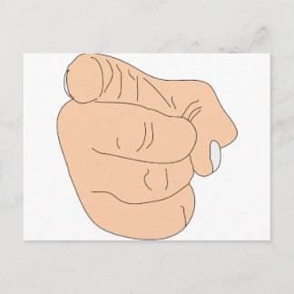 You're Fired Finger Postcard