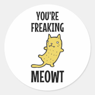 You're Freaking Meowt Classic Round Sticker