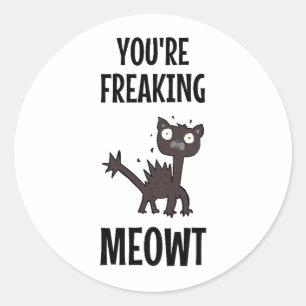 You're Freaking Meowt   Classic Round Sticker