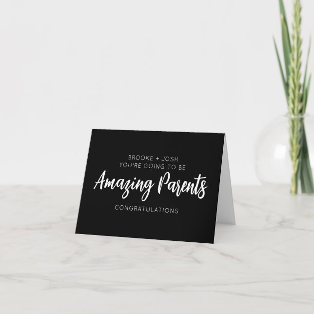  You're Going To Be Amazing Parents Card | Black (Front)