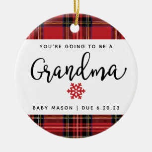 You're Going To Be Grandma Pregnancy Announcement Ceramic Tree Decoration