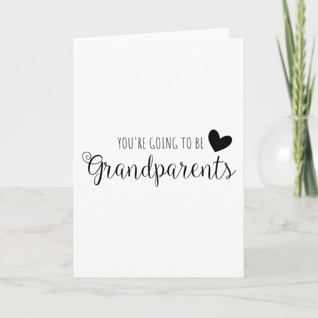 You're Going To Be Grandparents Card (Front)