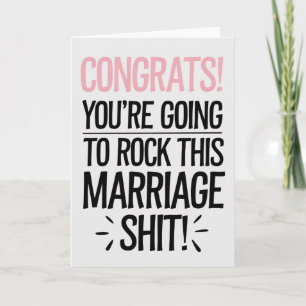 You're Going To Rock This Marriage Funny Wedding Card