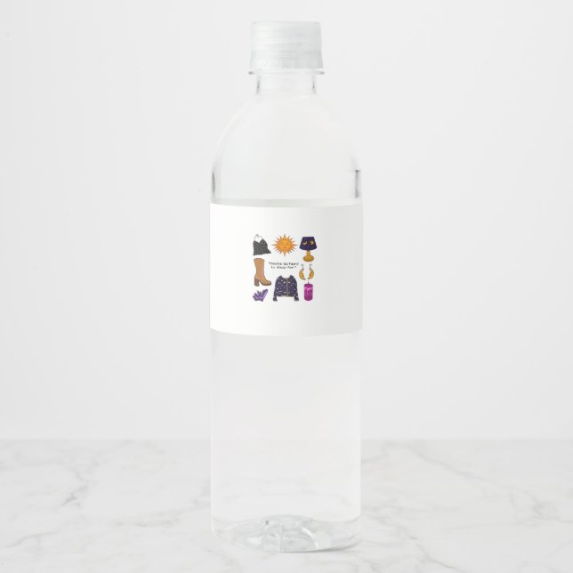 Youre Hard To Shop For Whimsigoth Aesthetic Classi Water Bottle Label (Front)