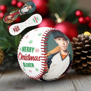 You're Home Run Merry Christmas Name 2 Photos  Baseball