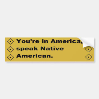 You're in America, Speak Native American Bumper Sticker
