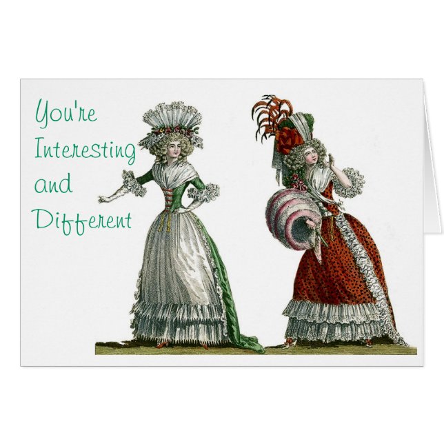 You're Interesting and Different Card (Front Horizontal)