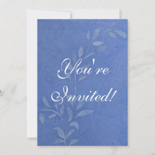 You're Invited Blue Vine Invitation