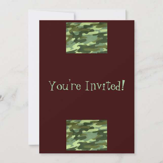 You're Invited!-Camo Design Invitation (Front)