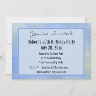 You're Invited Casual Abstract Blue Yellow Event Invitation