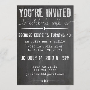 You're Invited Chalkboard Invitation