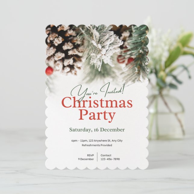 You're invited Christmas Party Invitation (Standing Front)