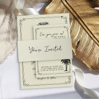 You're Invited Coordinating Vintage Palm Wedding