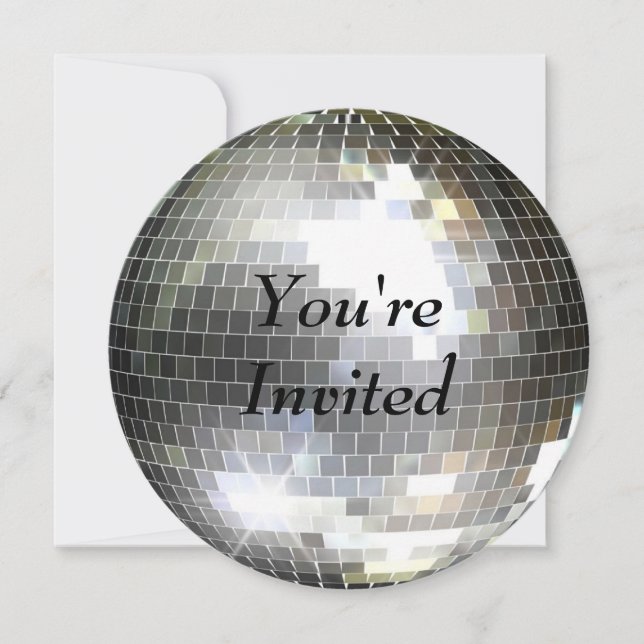 You're Invited - Disco Ball Invitation (Front)