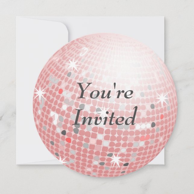You're Invited - Disco Ball Invitation (Front)