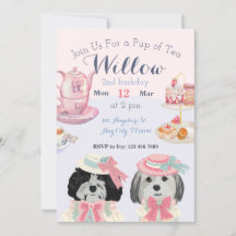 You're Invited For A Pup of Tea  Announcement