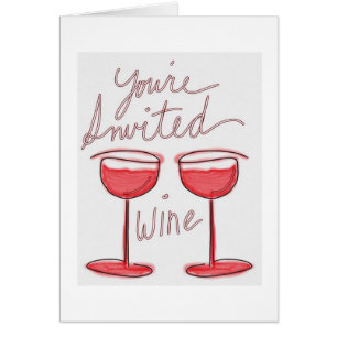 You're Invited For Wine Funny RSVP Card