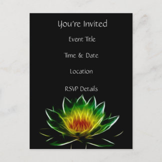 You're Invited | Inner Light l Lotus Abstract Art Invitation Postcard