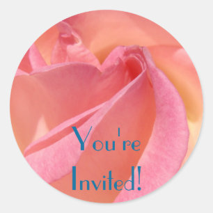 You're Invited Invitation Envelope seals Pink Rose