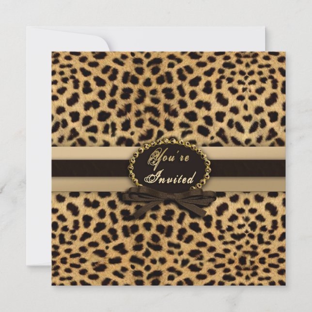 You're Invited - Invitation - Leopard Print (Faux) (Front)