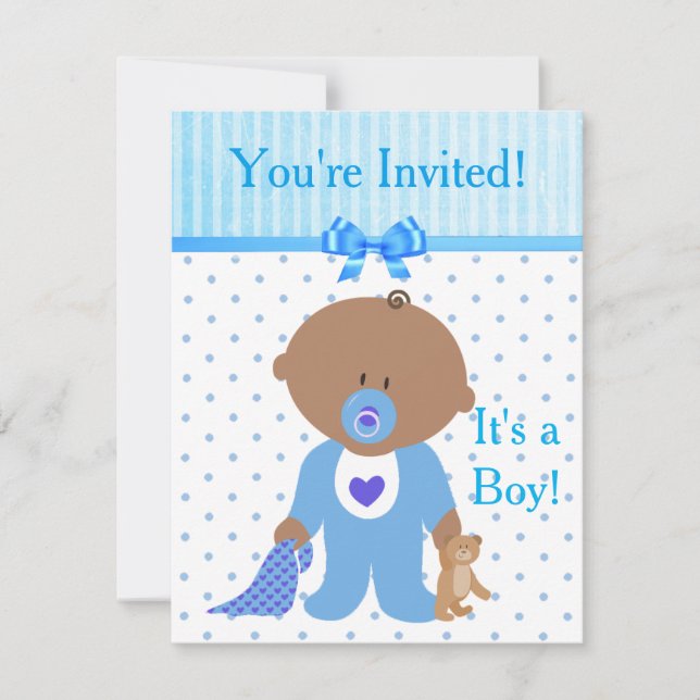 You're Invited, It's a Boy Baby Shower Invitation (Front)