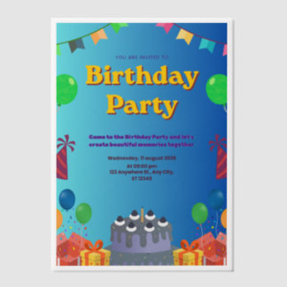 🎉 You're Invited! Join Us for a Special Birthday  Vellum Invitations