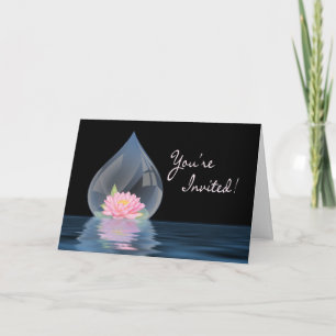 YOU'RE INVITED -MULTI-PURPOSE - LOTUS IN WATERDROP INVITATION