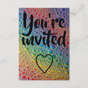 You're invited rainbow CUSTOM Invitation card