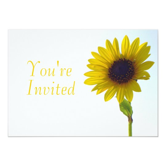 You're Invited Sunflower Invitation