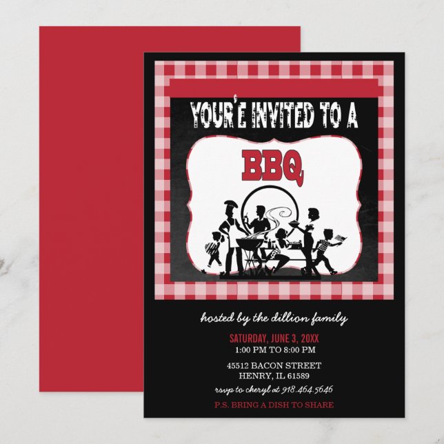 You're Invited to a BBQ | Barbecue Invitation (Front/Back)