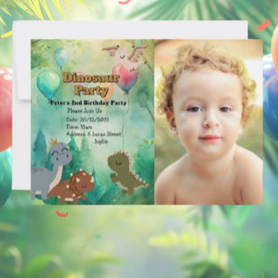 You're Invited to a Boy Dino-Mite Birthday  Invitation