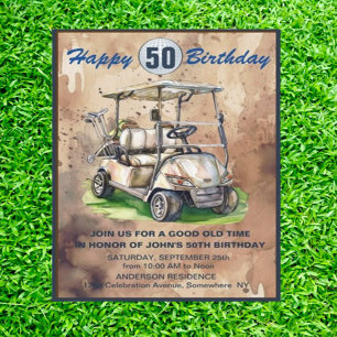 You're Invited to a "Fif-tee" Golf Party! Invitation
