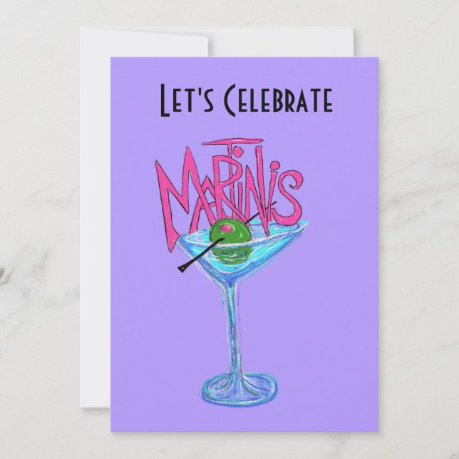 You're invited to a Martini Party! Invitation (Front)