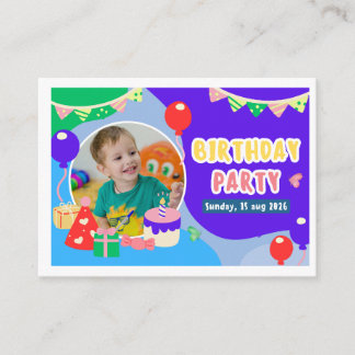 🎉 You're Invited to a Special Birthday Party! 🎈 Enclosure Card
