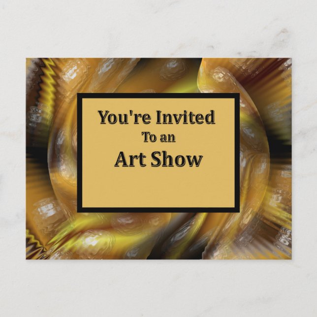 You're Invited To An Art Show Invitation Postcard (Front)