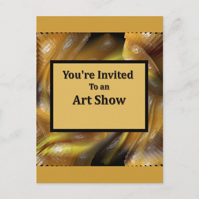 You're Invited To An Art Show Invitation Postcard (Front)
