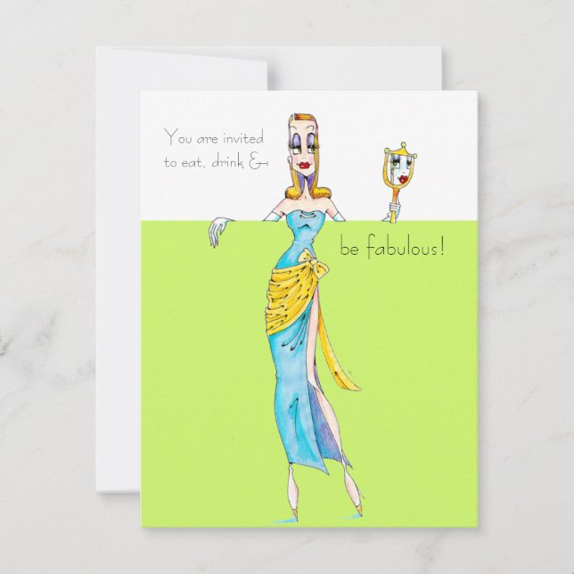 You're invited to eat, drink & be fabulous! invitation (Front)