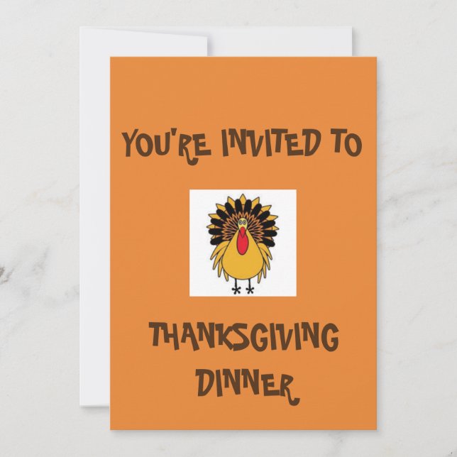 YOU'RE INVITED TO THANKSGIVING DINNER INVITATIONS (Front)