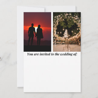 You're invited to the wedding of  invitation