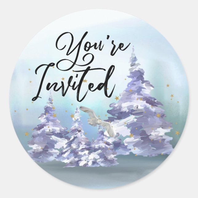 You're Invited Woodlands Envelope Seals (Front)