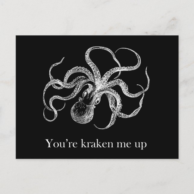 'You're kraken me up' Postcard (Front)
