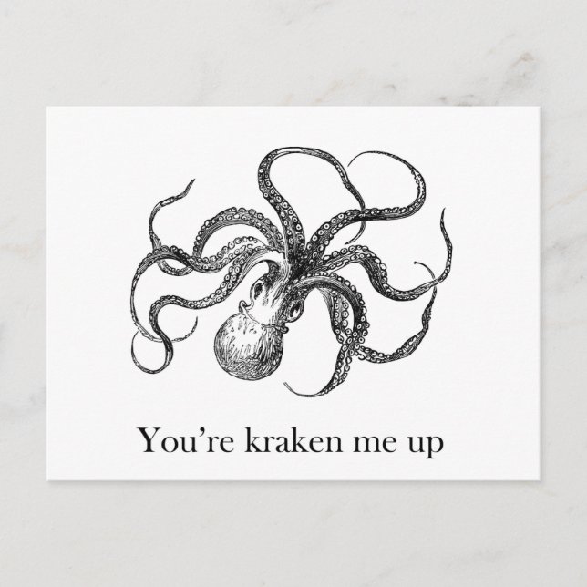 'You're kraken me up' Postcard (Front)