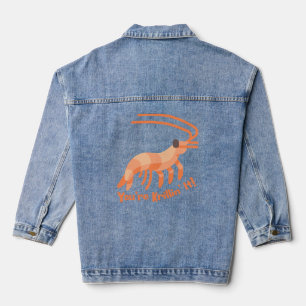 You're Krillin it! Cute Krill Pun Cartoon Denim Jacket