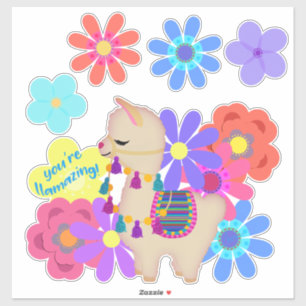 You're Llamazing!   Llama and Flowers