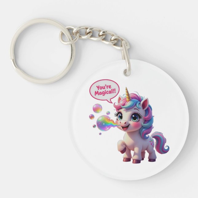 You're Magical! Unicorn Key Ring (Front)